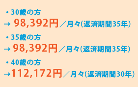 ②返済終了時65～ 70歳・借入元金3,500万円・変動金利型住宅ローンを利用（0.975%・ボーナス返済無し）