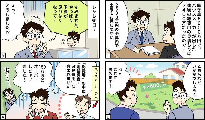 ハウスメーカーから提示された見積に「地盤調査・改良費用」が計上されていなかった！